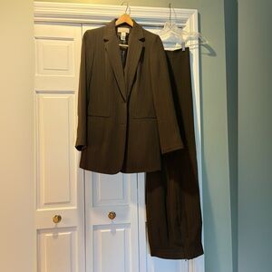 Women’s Brown Pinstripe Suit